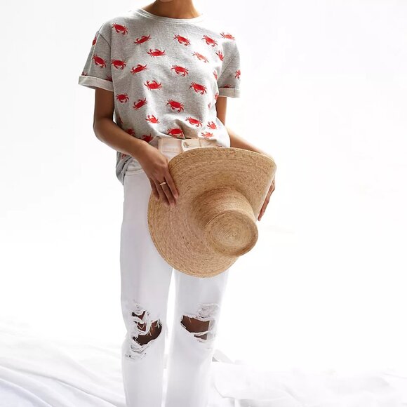 Antrhopologie Maeve Beach Embroidered Sweatshirt Tee, size M - Picture 6 of 9